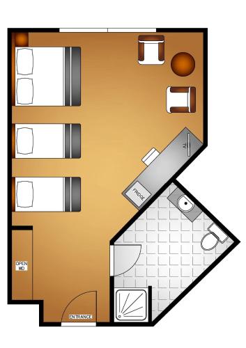 a floor plan of a house at Auckland Airport Kiwi Hotel in Auckland