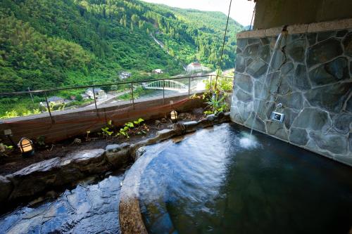 Landskap semula jadi dekat dengan ryokan