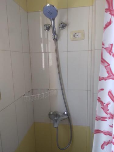 a shower with a shower head in a bathroom at BRAHIMAJ Appartament in Orikum