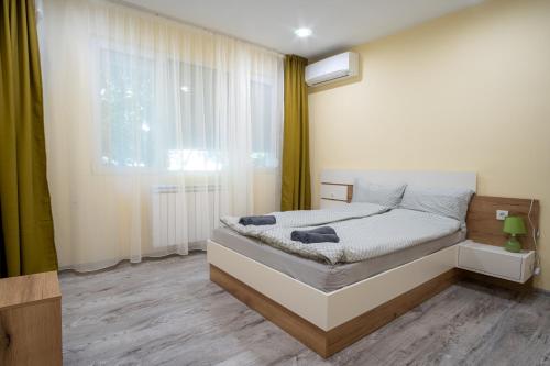 una camera con letto e finestra di Apartment Yana a Ruse