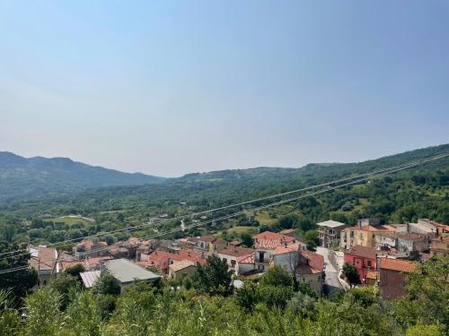 a view of a town with mountains in the background at Casa Marco in Civitanova del Sannio