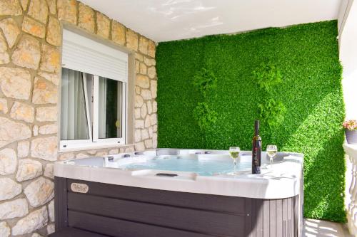 Koupelna v ubytování Apartments Motar