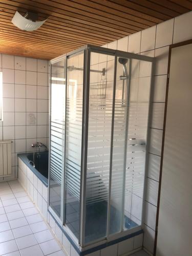 Ένα μπάνιο στο Ferienwohnung in Weilburg