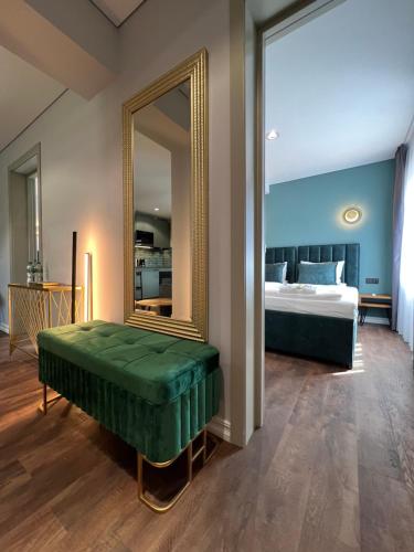 Katil atau katil-katil dalam bilik di Comfort Apartments Palanga