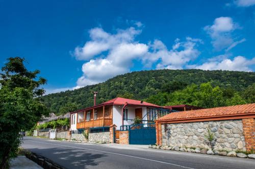 Ein allgemeiner Bergblick oder ein Berglick von der Pension aus