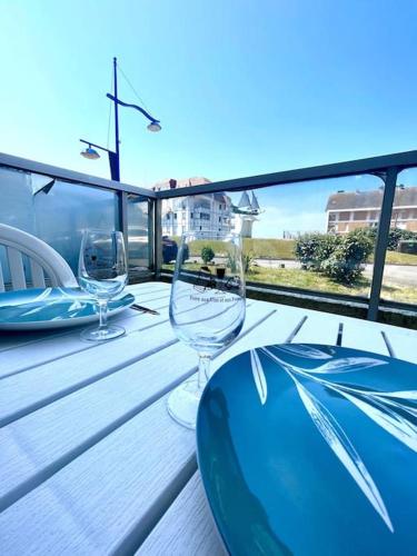 Balkón nebo terasa v ubytování Studio à 50m à pieds de la plage