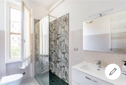 Koupelna v ubytování Rooms in Chiassetto
