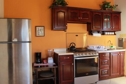 Dapur atau dapur kecil di Casa Zazil Uh en Valle de Guadalupe BC