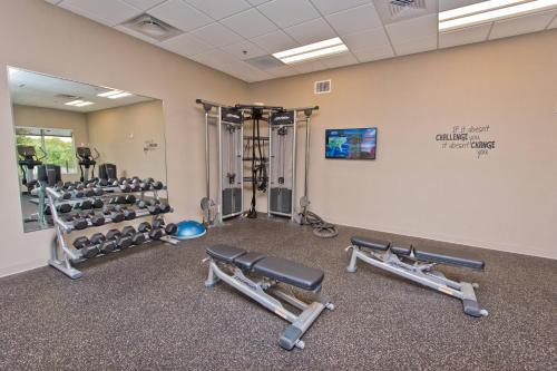a gym with cardio equipment in a room at Residence Inn by Marriott Austin Southwest in Austin