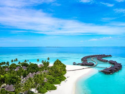 an aerial view of the beach at the excellence punta cana resort at Sun Siyam Iru Fushi with Free Transfer in Manadhoo
