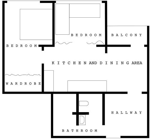 a floor plan of a house at SOMTU design apartments in Liptovský Ján