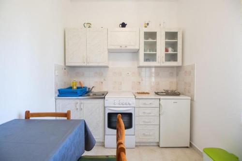 Kuchyň nebo kuchyňský kout v ubytování Apartmani Nedjeljko