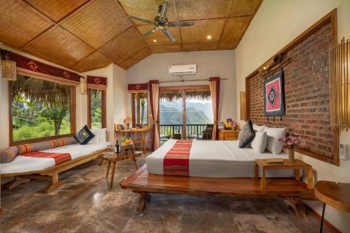Letto o letti in una camera di Puluong Retreat