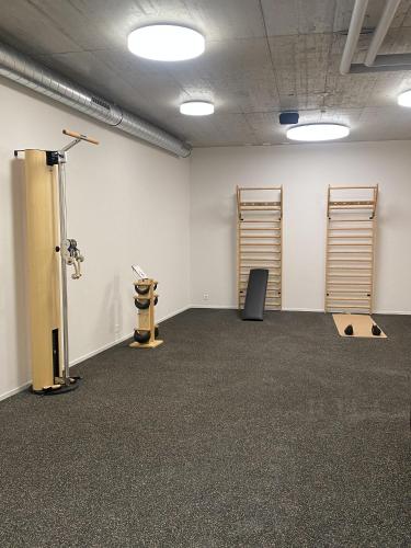 Das Fitnesscenter und/oder die Fitnesseinrichtungen in der Unterkunft Family Holiday Apartment Krone Churwalden