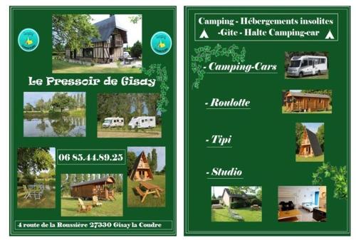 kilka zdjęć różnych typów domów w obiekcie Le studio du Pressoir w mieście Gisay