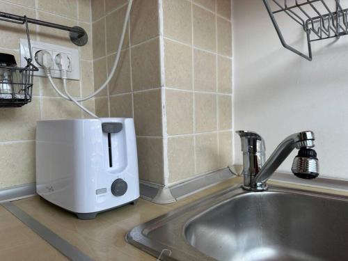 Dapur atau dapur kecil di Apartament Sofia Saturn Mangalia