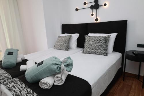 Cama o camas de una habitación en Paris-Irini Studios And Apartments