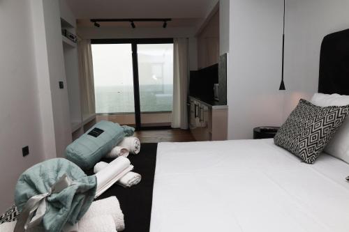 Cama o camas de una habitación en Paris-Irini Studios And Apartments