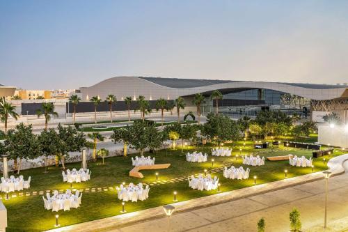an overhead view of a wedding ceremony in a park at Radisson Blu Hotel Riyadh Convention and Exhibition Center in Riyadh