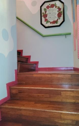 a picture of the stairs in a house at Putrajaya Transit Romestay in Putrajaya