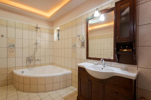Koupelna v ubytování Villa Anastasia Kalyves