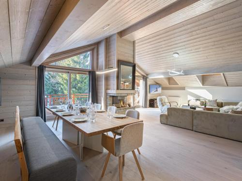Appartement neuf et contemporain avec cheminée, proche pistes de Méribel