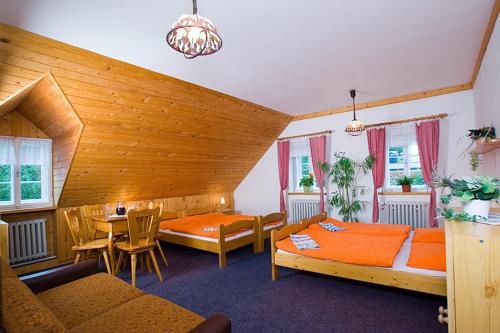 Postel nebo postele na pokoji v ubytování Pension Samohel