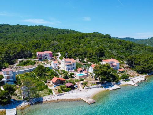 una vista aérea de una isla en el agua en Holiday Home Cici by Interhome, en Iž Mali