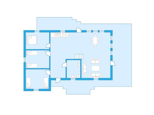 a floor plan of a house at Chalet Harge Sörgård by Interhome in Hammar