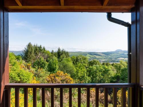 a view from the balcony of a cabin at Holiday Home Ceilidhtail Cottage by Interhome in Drumnadrochit