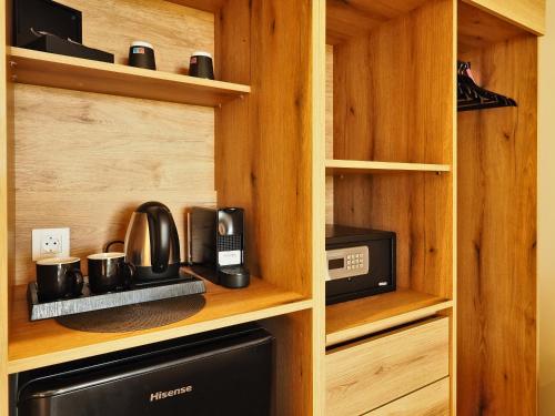 Dapur atau dapur kecil di Hotel Athina