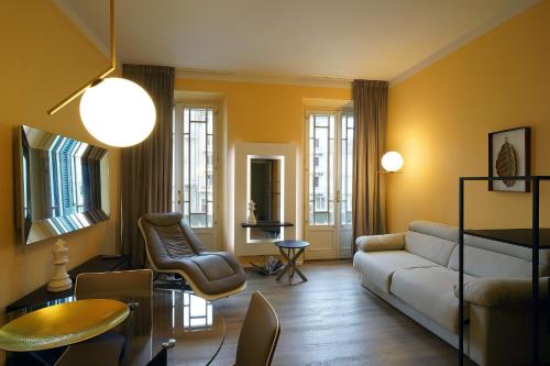 Coin salon dans l'établissement Hotel Residence Esplanade