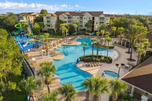 an aerial view of a pool at a resort at Spacious 6BR Villa Pool Parking Near Disney World in Orlando