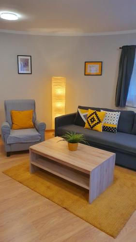 Posezení v ubytování Danubia Apartman