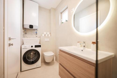Ένα μπάνιο στο Apartments Mila