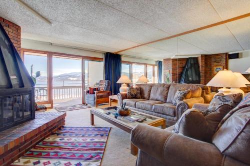 a living room with a couch and a tv at 207 Point Dillon in Dillon