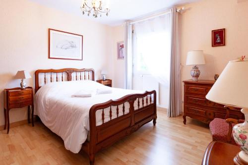 Postel nebo postele na pokoji v ubytování Nominoé - Terrasse - Parking - Ascenseur - Calme