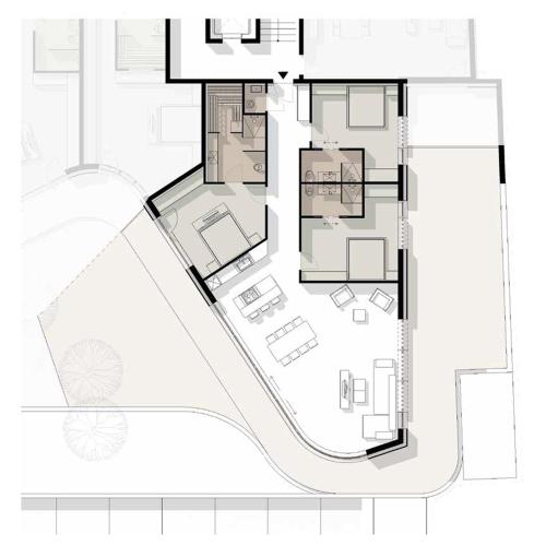a floor plan of a house at Mountain Chalet Kirchberg by Apartment Managers in Kirchberg in Tirol