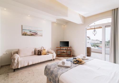 Postel nebo postele na pokoji v ubytování Myrtis Spa Hotel
