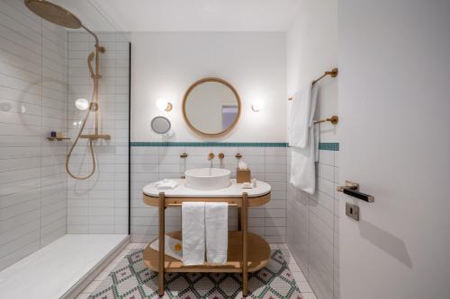 Koupelna v ubytování Art Deco Hotel Montana Luzern