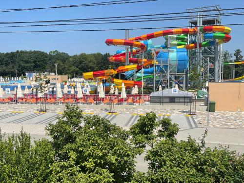a water park with a roller coaster at Aqua Casa in Vrnjačka Banja