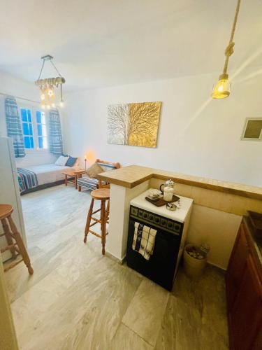 Χώρος καθιστικού στο Limni No 3 self catering apartment