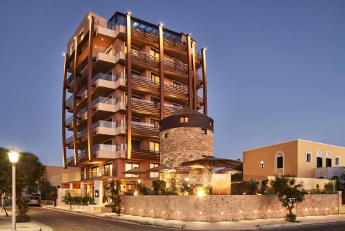 a rendering of a building with a tower at Bellevue On The Beach Suites in Rhodes Town