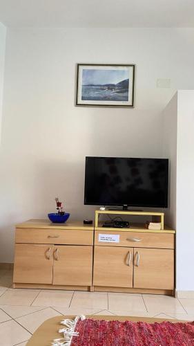 Μια τηλεόραση ή/και κέντρο ψυχαγωγίας στο Apartments Tiho & Jelena