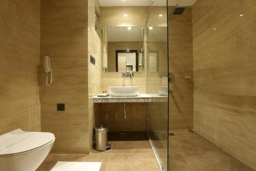 Vonios kambarys apgyvendinimo įstaigoje HOTEL LE SEASONS PARK