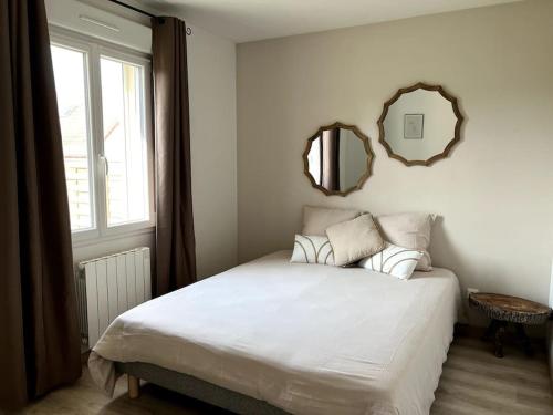 Krevet ili kreveti u jedinici u objektu Maison proche de Troyes
