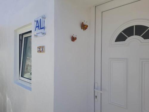 two bugs are on the wall next to a door at Grandma villa in Pataias