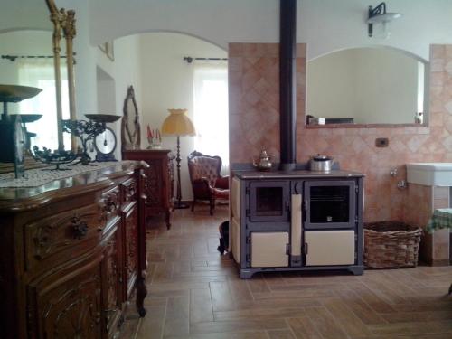 Kuchyň nebo kuchyňský kout v ubytování B&B CM Ranch