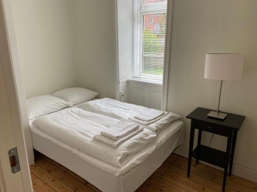 En eller flere senge i et værelse på Østerbro Apartments 928