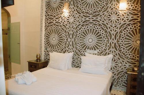 Cama o camas de una habitación en Riad Zyna